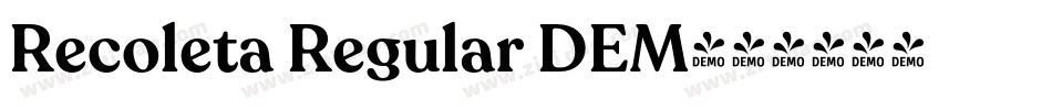Recoleta Regular DEM字体转换